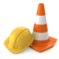 Cover Image: construction hat and traffic cone