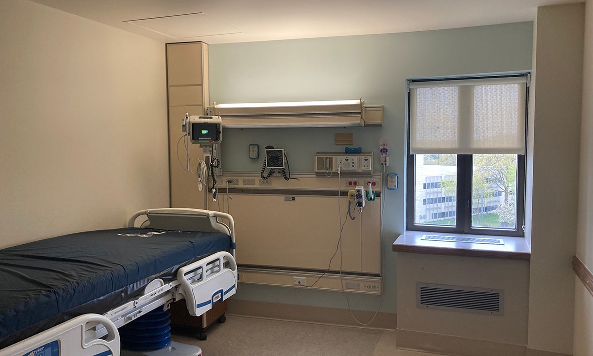 Pre-renovation patient room