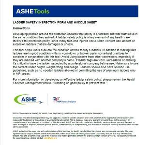 Ladder Safety Inspection Form and Huddle Sheet thumbnail